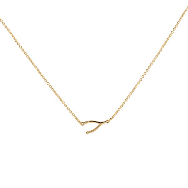 WISH BONE 14 KARAT GOLD DIPPED NECKLACE