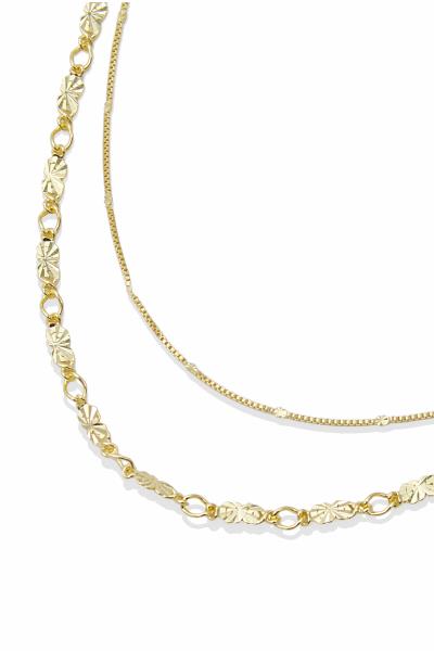 18K GOLD RHODIUM DIPPED SHINE NECKLACE