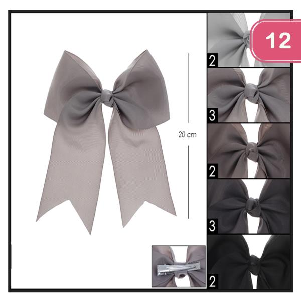 FASHION RIBBON HAIR BOW (12 UNITS)