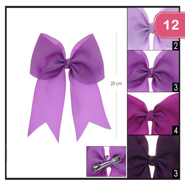 FASHION RIBBON HAIR BOW (12 UNITS)