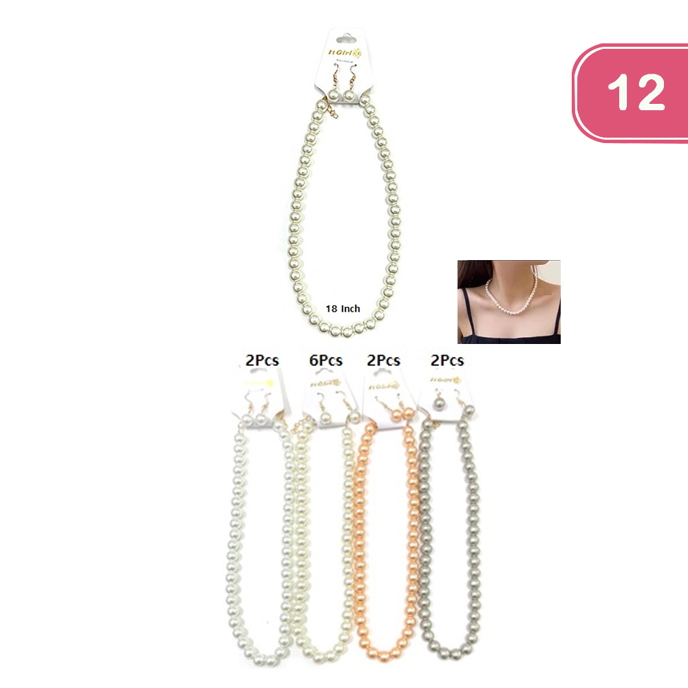 FASHION PEARL NECKLACE (12 UNITS)