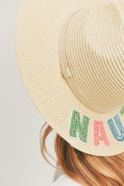 (ONLINE ONLY) SEQUIN LETTER NAUTI PANAMA HAT