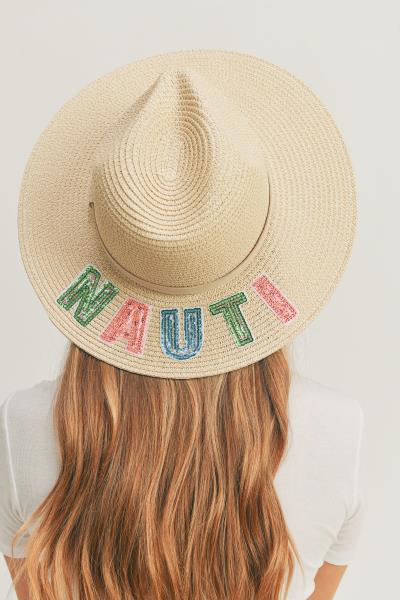 (ONLINE ONLY) SEQUIN LETTER NAUTI PANAMA HAT