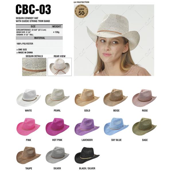 CC SEQUIN COWBOY HAT
