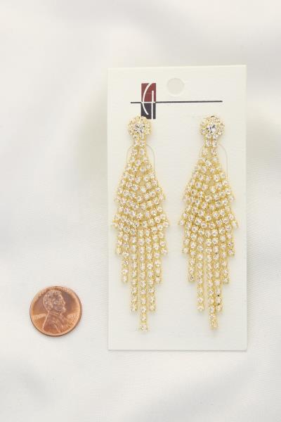 RHINESTONE DANGLE EARRING