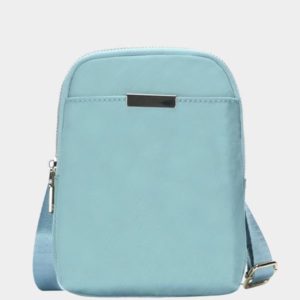 SMOOTH COLOR ZIPPER CROSSBODY BAG