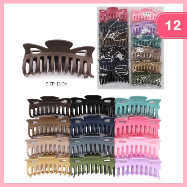 FASHION HAIR CLAW JAW CLIPS (12 UNITS)