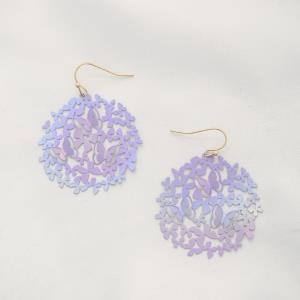 BUTTERFLY ROUND DANGLE EARRING