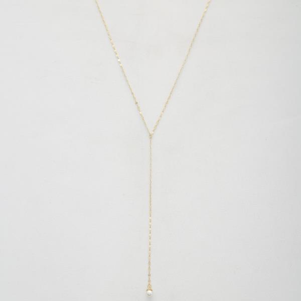 DAINTY PEARL BEAD Y SHAPE NECKLACE