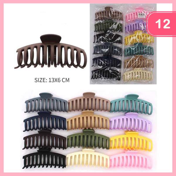 FASHION HAIR CLAW JAW CLIPS (12 UNITS)