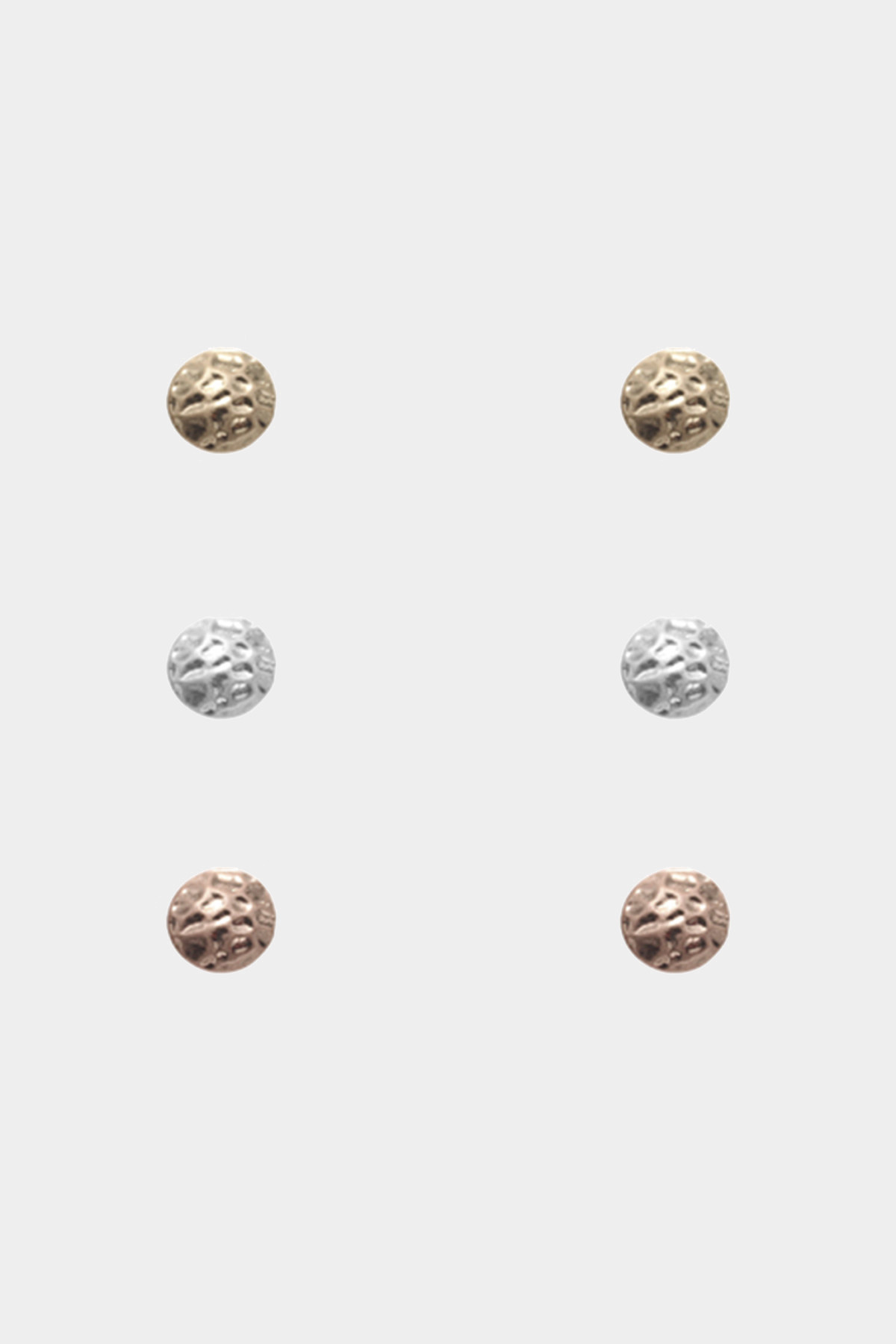 ROUND ASSORTED STUD EARRING SET
