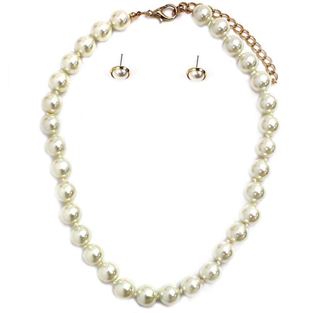 PEARL NECKLACE EARRING SET
