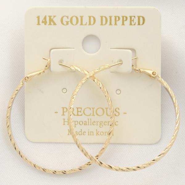 14K GOLD DIPPED HOOP EARRING