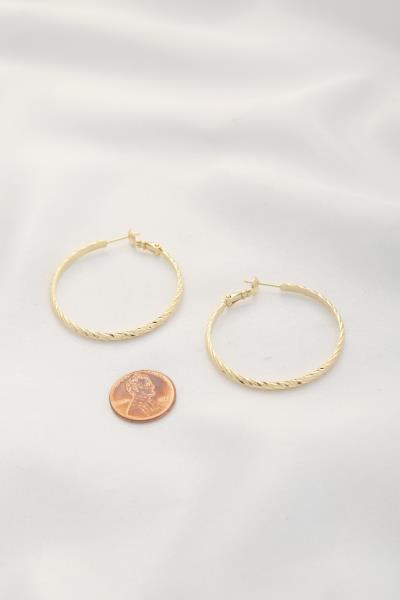 14K GOLD DIPPED HOOP EARRING