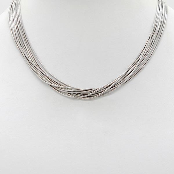 MULTI STRAND METAL LAYERED NECKLACE