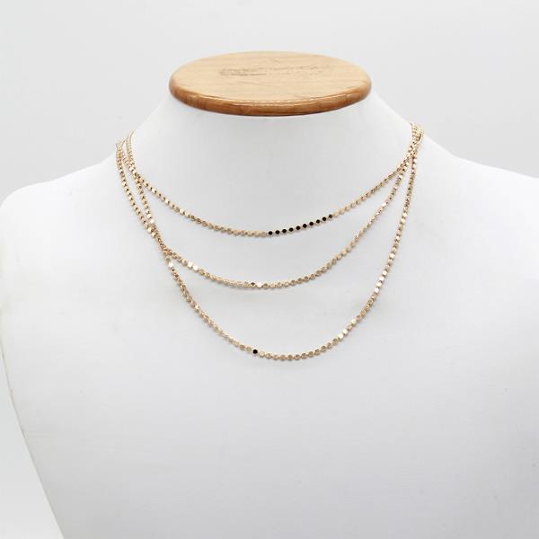 COIN LINK LAYERED NECKLACE