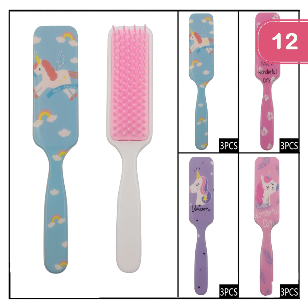 FASHION UNICORN HAIR BRUSH (12 UNITS)