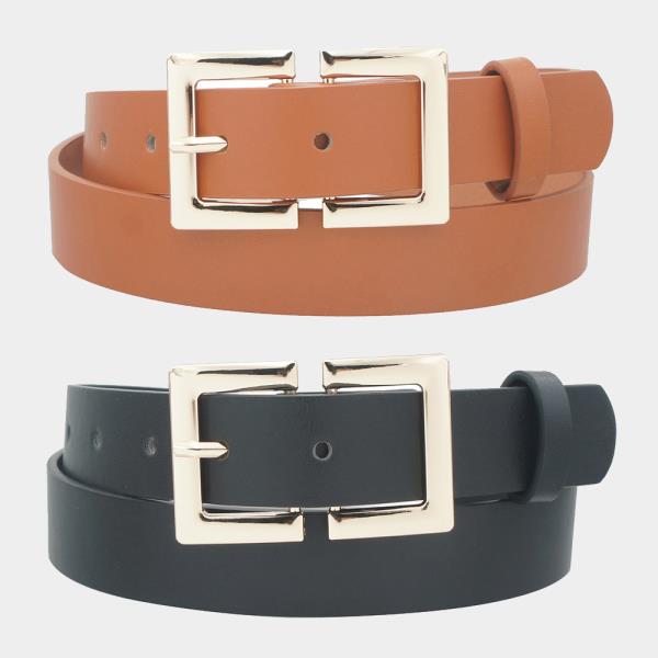 PLUS SIZE RECTANGLE BUCKLE BELT