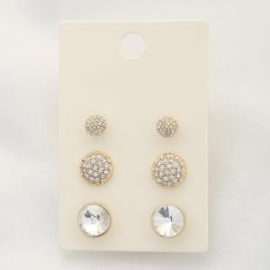 CRYSTAL ASSORTED EARRING SET