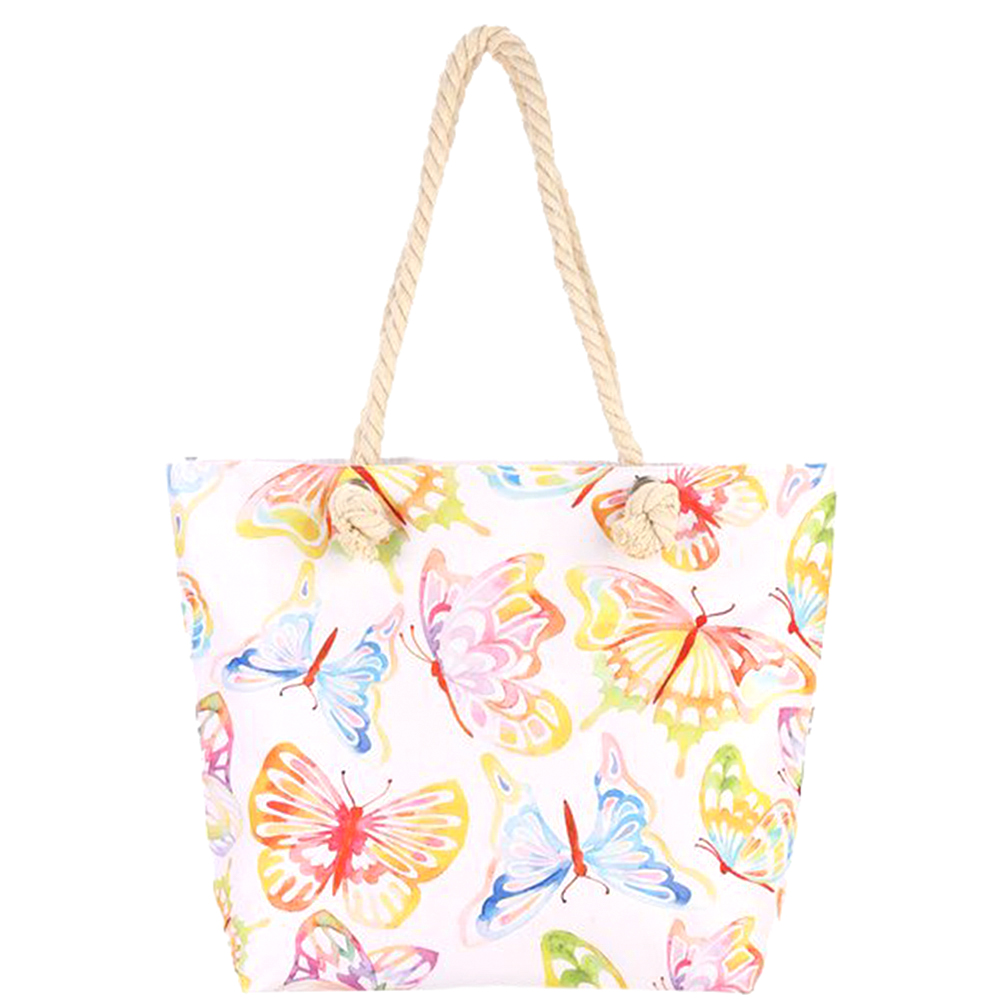 COLORFUL BEAUTIFUL BUTTERFLY PRINT LADIES TOTE BAG
