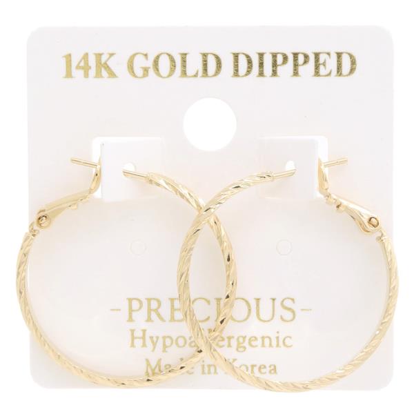 14K GOLD DIPPED HOOP EARRING