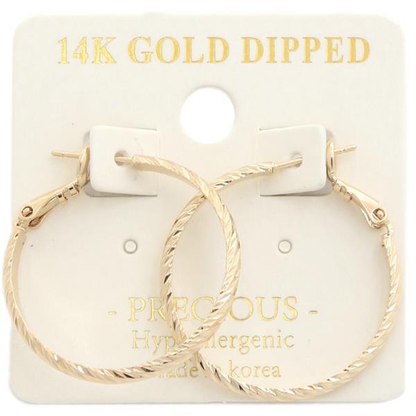 14K GOLD DIPPED HOOP EARRING