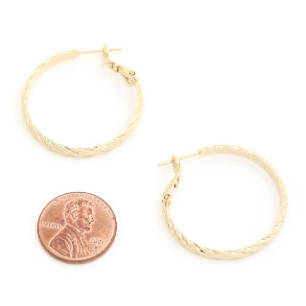 14K GOLD DIPPED HOOP EARRING