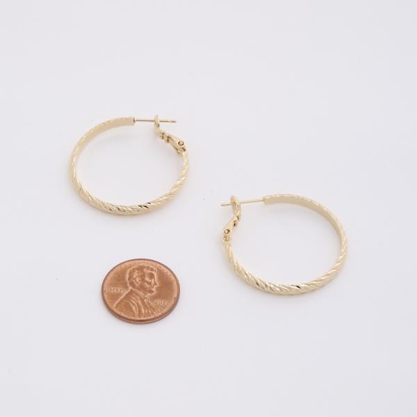 14K GOLD DIPPED HOOP EARRING