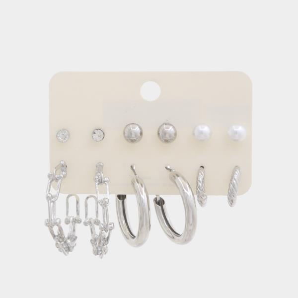 METAL ASSORTED EARRING SET