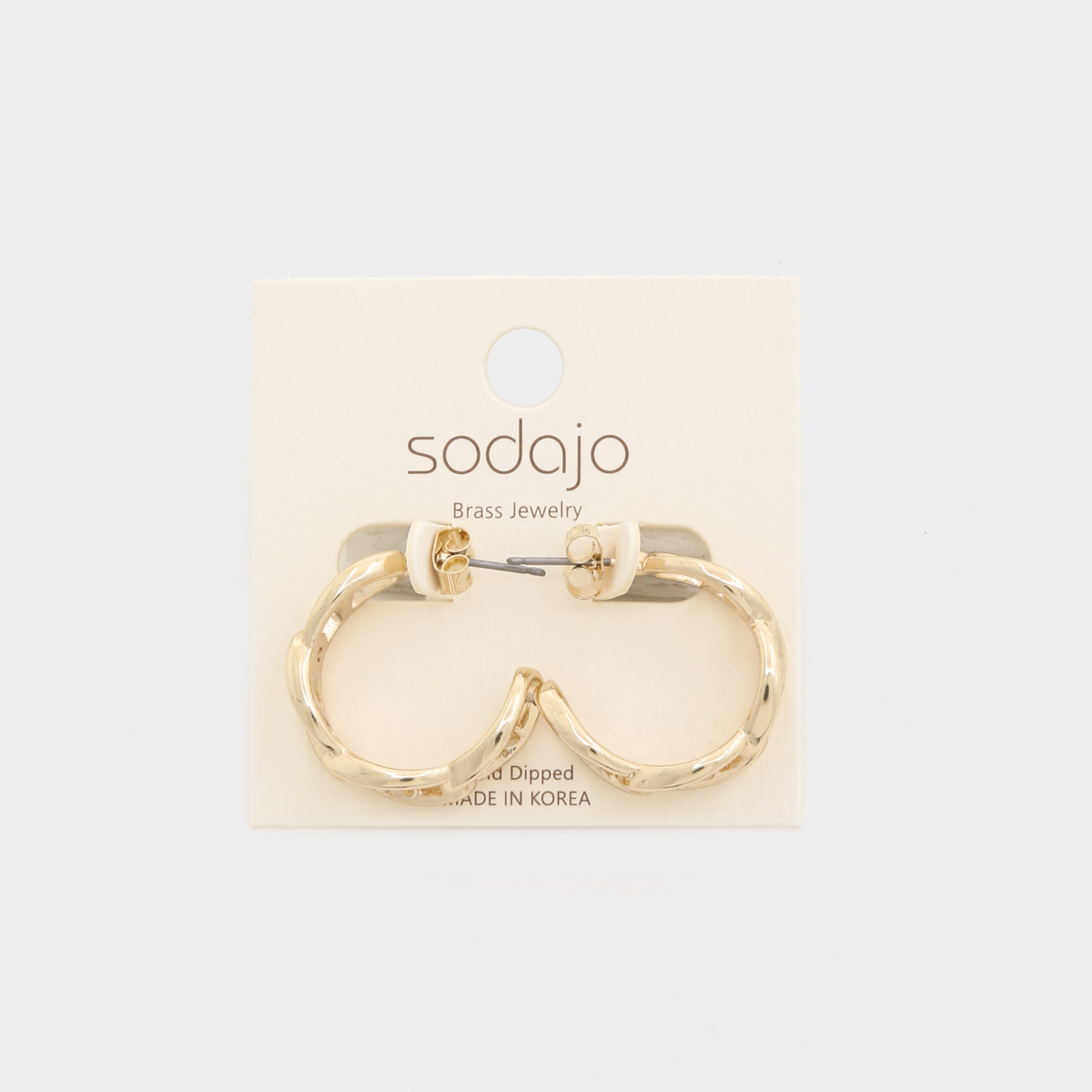 SODAJO METAL OPEN HOOP EARRING