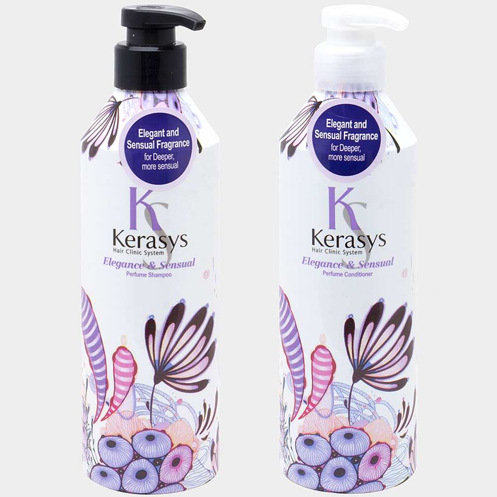 KERASYS HAIR CLINIC SYSTEM ELEGANCE AND SENSUAL PERFUME SHAMPOO AND CONDITIONER