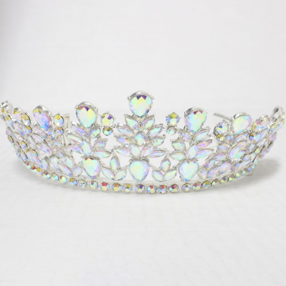 CRYSTAL STONE CROWN TIARA