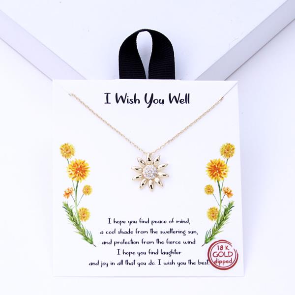 18K GOLD RHODIUM DIPPED I WISH YOU WELL NECKLACE