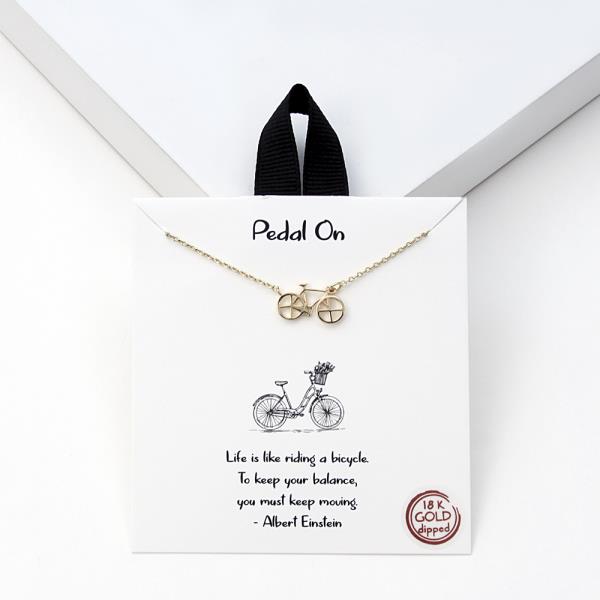 18K GOLD RHODIUM DIPPED PEDAL ON NECKLACE