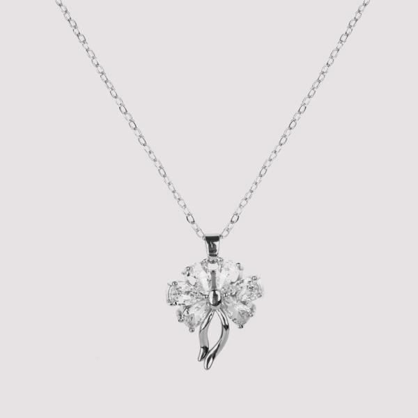 CZ FLOWER NECKLACE