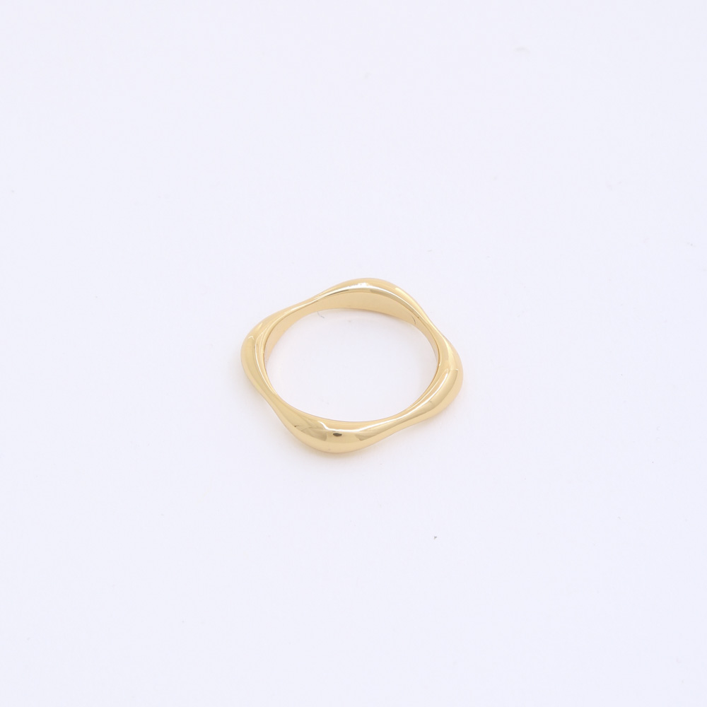 SQUARE SHAPE HIGH QUALITY 18K GOLD DIPPED RING