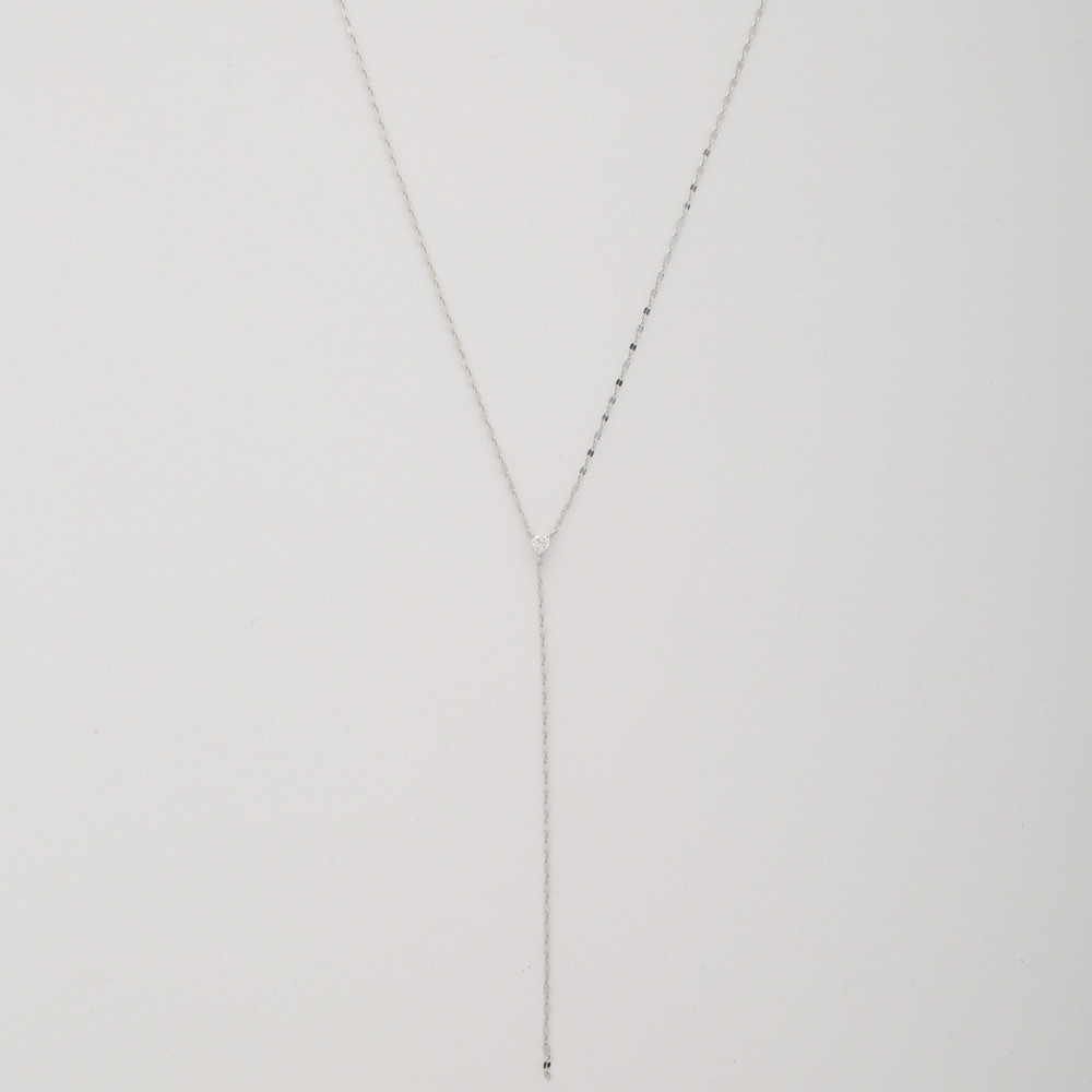 DAINTY CRYSTAL Y SHAPE NECKLACE