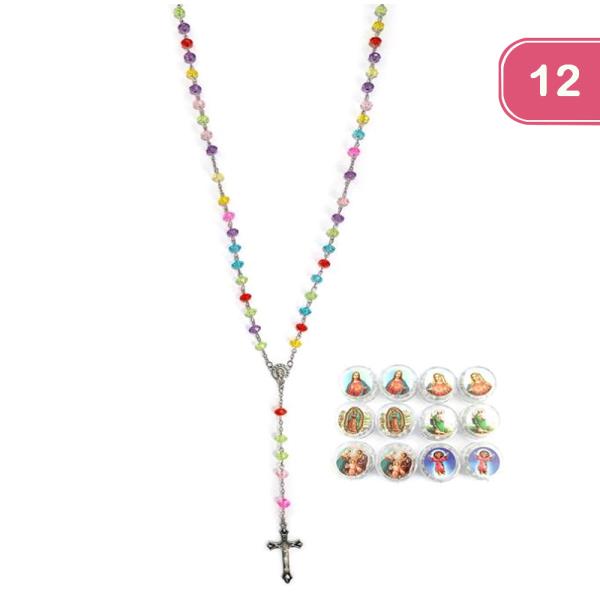 GUADALUPE CROSS NECKLACE (12 UNITS)