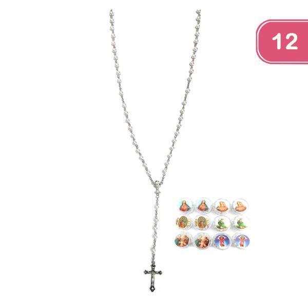 GUADALUPE CROSS NECKLACE (12 UNITS)