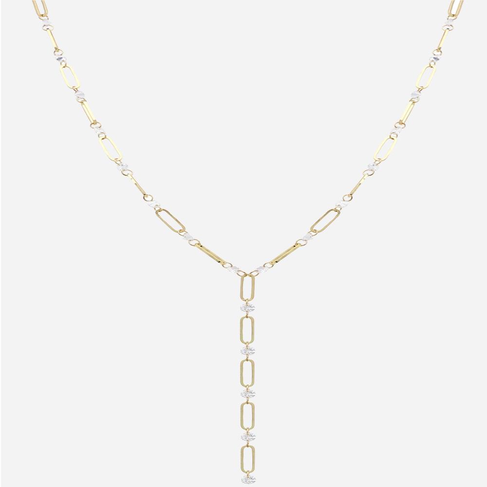 Y SHAPE CHAIN AND CUBIC NECKLACE