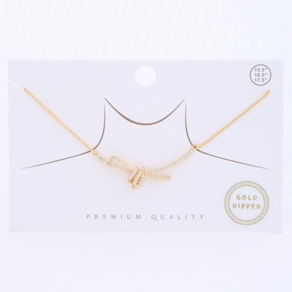 GOLD DIPPED RIBBON DAINTY NECKLACE