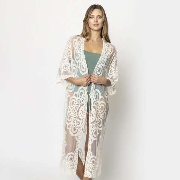 FLORAL LACE KIMONO