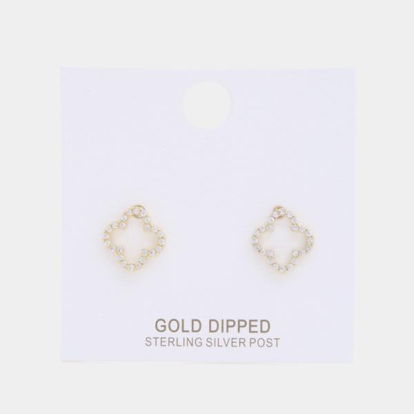 GOLD DIPPED STERLING SILVER POST STUD EARRING