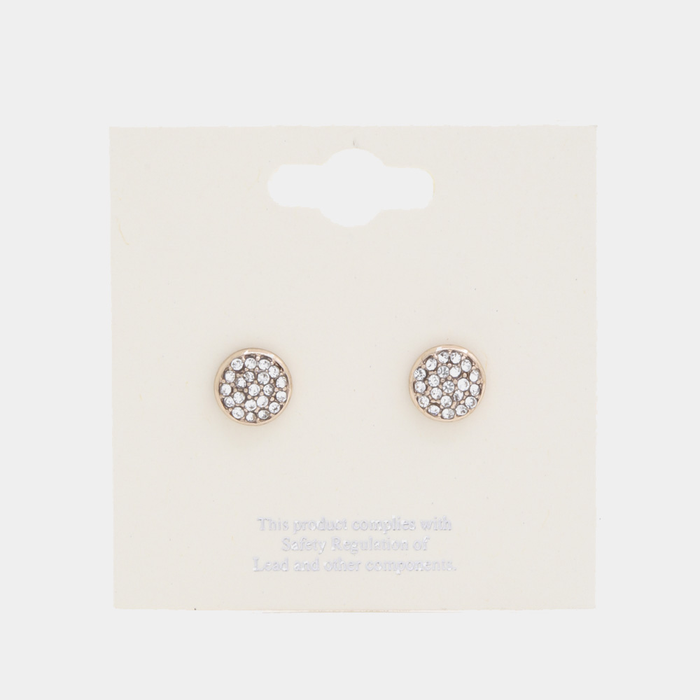 ROUND CRYSTAL EARRING