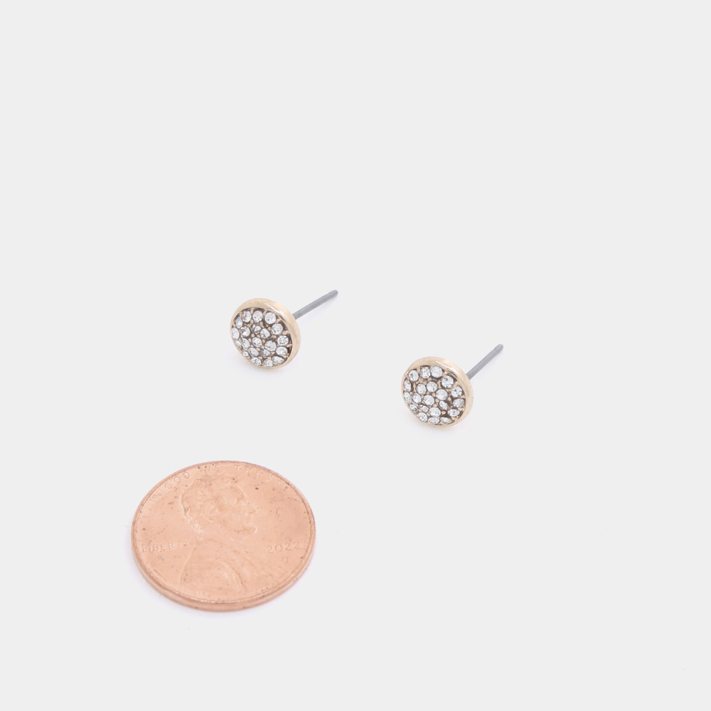 ROUND CRYSTAL EARRING