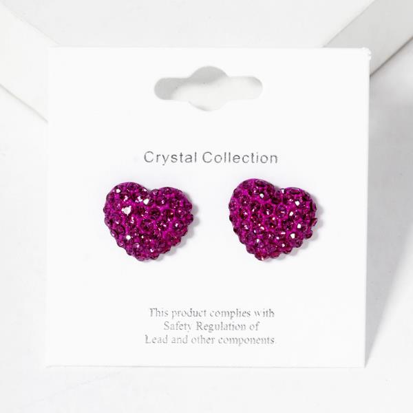 CRYSTAL HEART EARRING