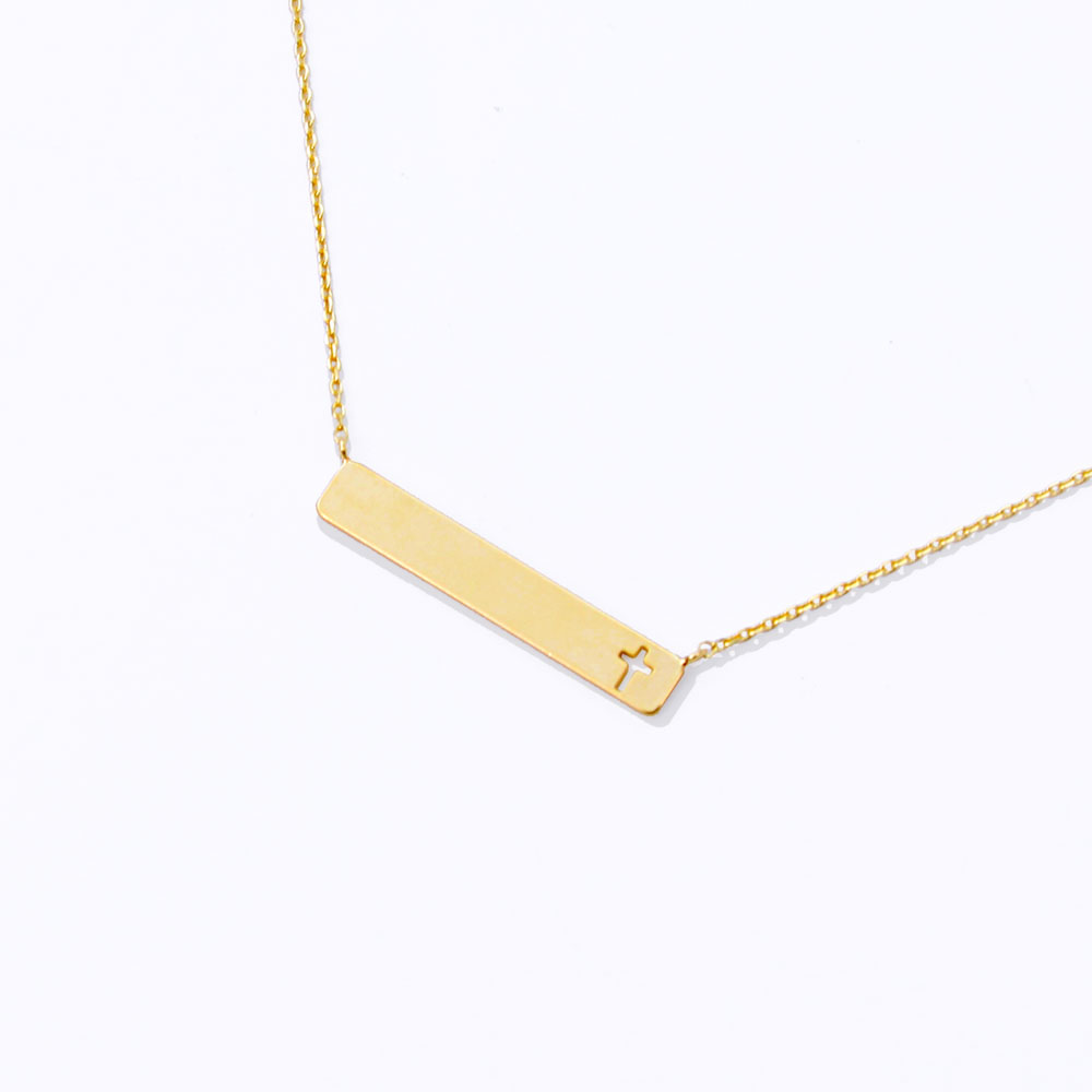 18K GOLD RHODIUM DIPPED FAITH NECKLACE