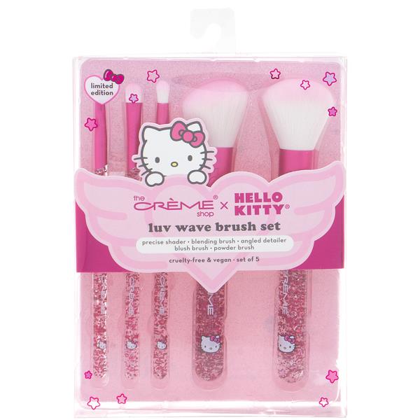 THE CREME SHOP X HELLO KITTY LUV WAVE 5 PC BRUSH SET