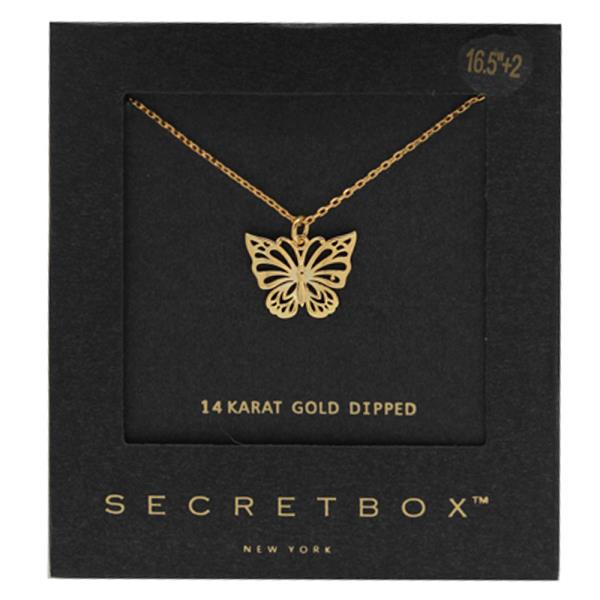 14K GOLD DIPPED BUTTERFLY NECKLACE