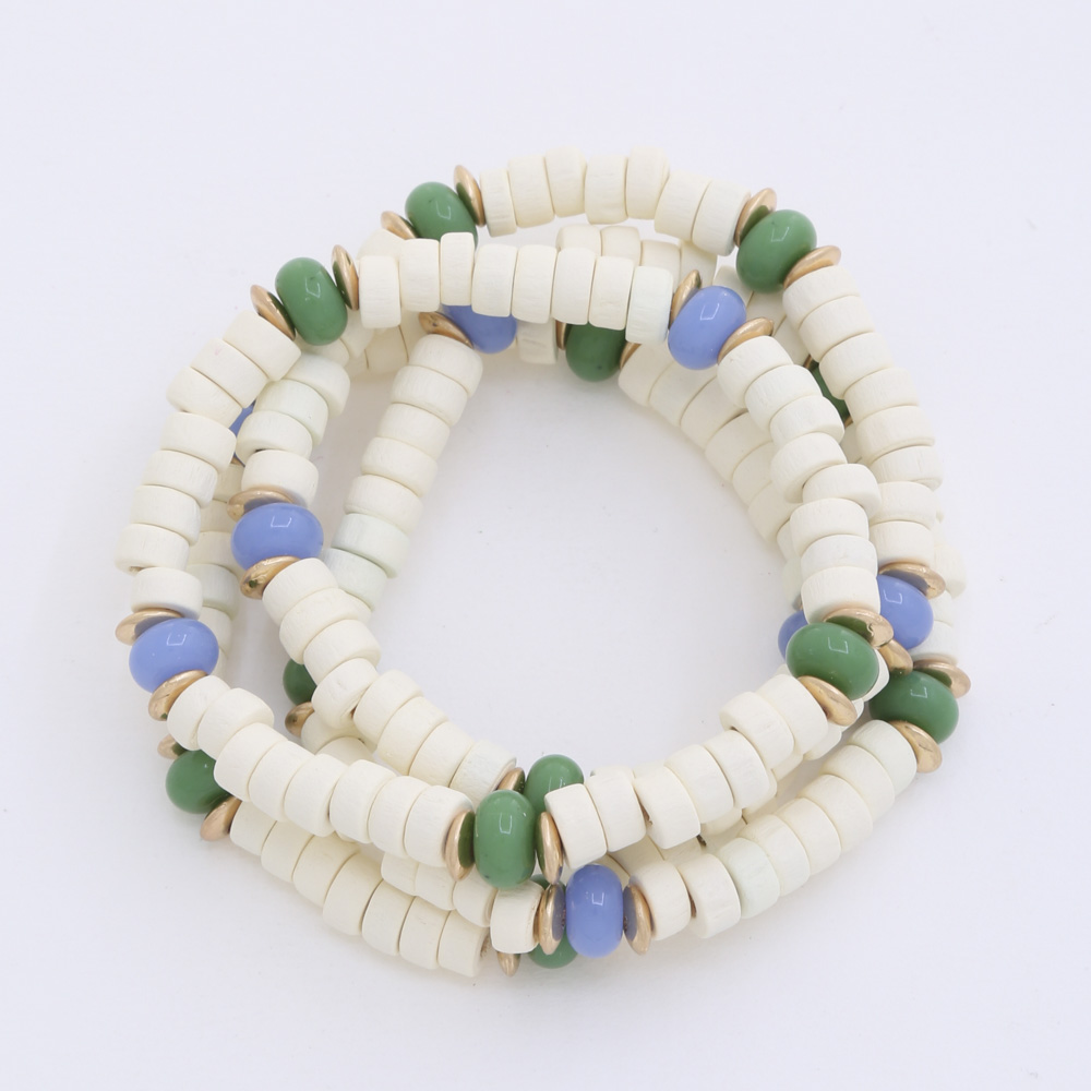 WOOD BEAD BRACELET SET